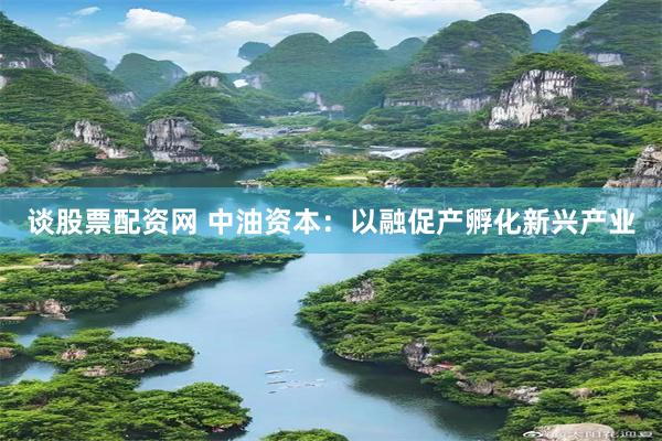 谈股票配资网 中油资本：以融促产孵化新兴产业
